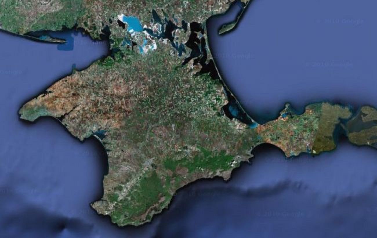 Изображение карты Крыма со спутника